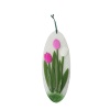 Glas hang ornament tulpen roze licht roze wit / Glass hang ornament tulips pink light pink white