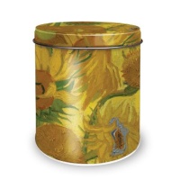 Bewaarblikje van Gogh Zonnebloemen (leeg) / Storage tin van Gogh Sunflowers (empty )
