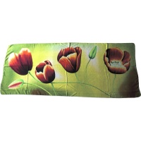 Sjaal Tulpen groen/geel/ Scarf Tulips green/yellow