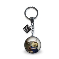Sleutelhanger Vermeer Het Melkmeisje (glas)/ Key ring Vermeer the Milkmaid  (glass)