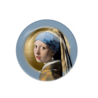 Bord Meisje met de Parel (metaal) / Plate Girl with pearl earring (metal)