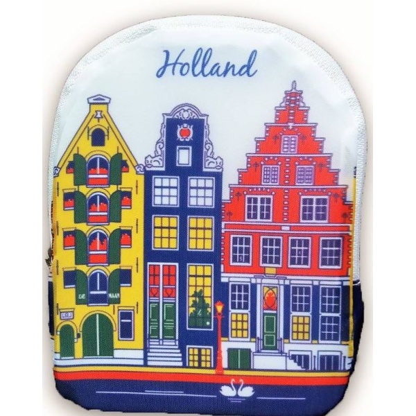 Tas uitvouwbaar gekleurde gevels / Folding Bag  coloured Dutch houses