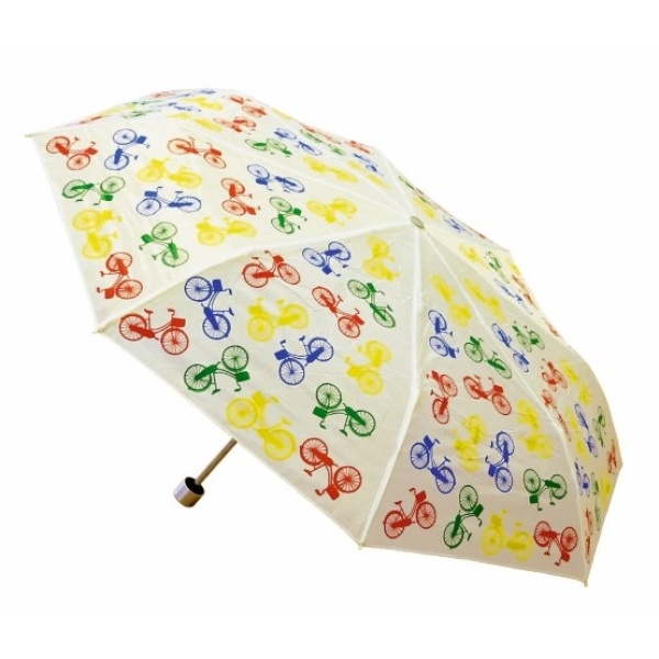 Paraplu geel/groen/rood/blauw fietsen / Umbrella  yellow/green/red/blue bicycles