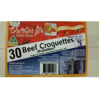 Dutchie's 30 X Rundvlees Kroketten / Beef Croquettes 50g (Frozen)