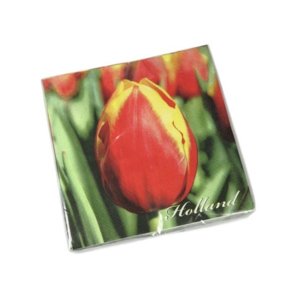 Servetten Rood/Geel Tulp/ Dutch serviettes Red/Yellow Tulip