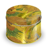 Bewaarblikje van Gogh Zonnebloemen (leeg) / Small Storage tin van Gogh Sunflowers (empty)