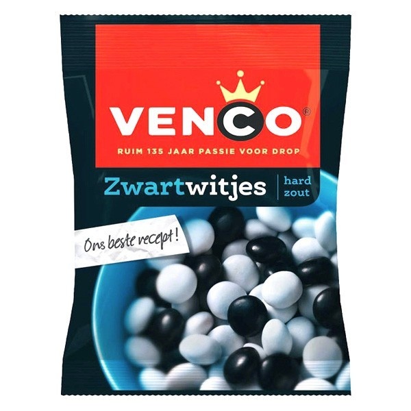 Venco Zwart Witjes Drop /  Black and White Licorice