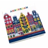 Nederlandse servetten Amsterdam gekleurd grachthuizen / Dutch serviettes Amsterdam coloured canal houses