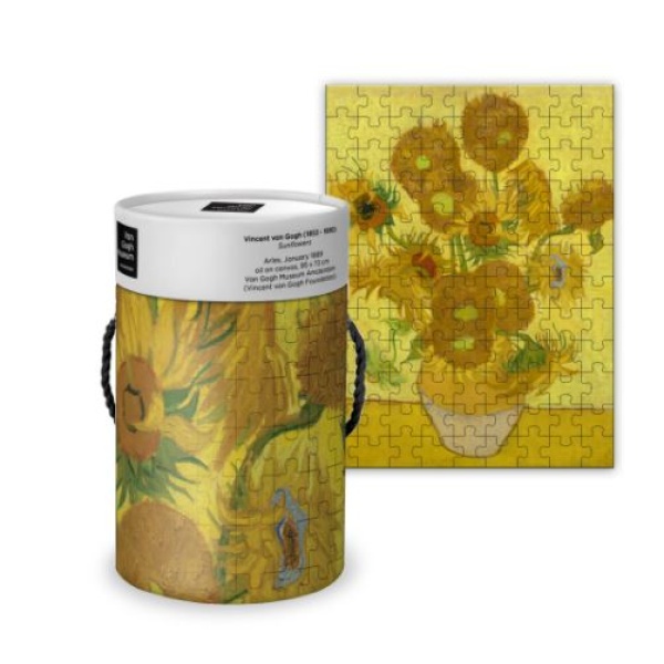 Puzzelkoker Van Gogh Zonnebloemen/ Jigsaw Puzzle tube Van Gogh Sunflowers