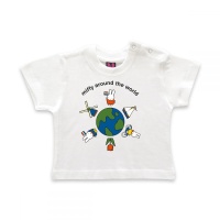 T shirt Nijntje wereld wit /  T shirt Miffy world white (size 128)