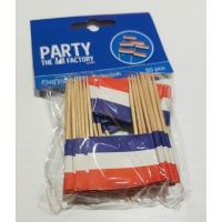 Cocktail prikkers met vlag / Cheese Sticks and Flags