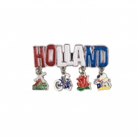 Magneet Holland bedels metaal /Fridge magnet Holland charms metal