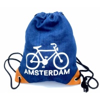 Backpack Spijkerstof Amsterdam fiets   / Jeans Backpack Amsterdam bike (dark)